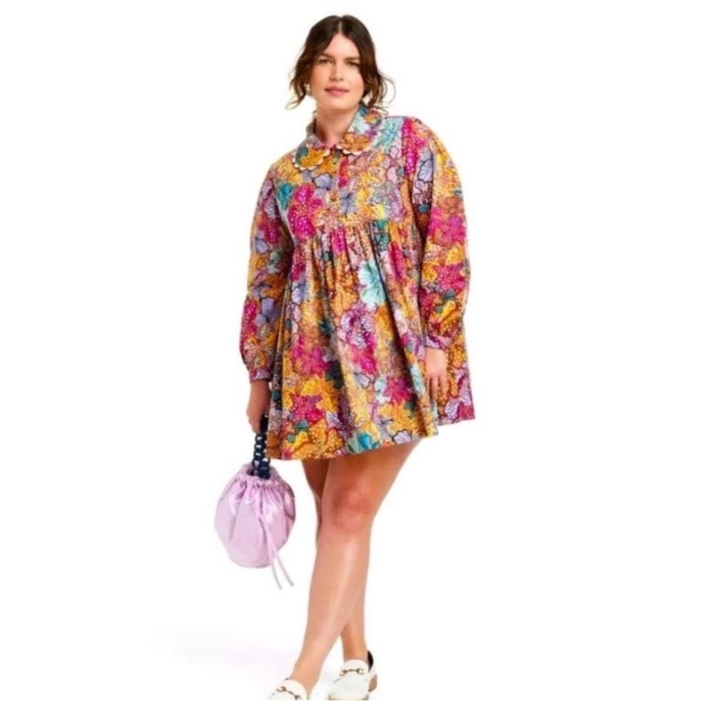 Kika Vargas x Target Multicolored Babydoll Dress